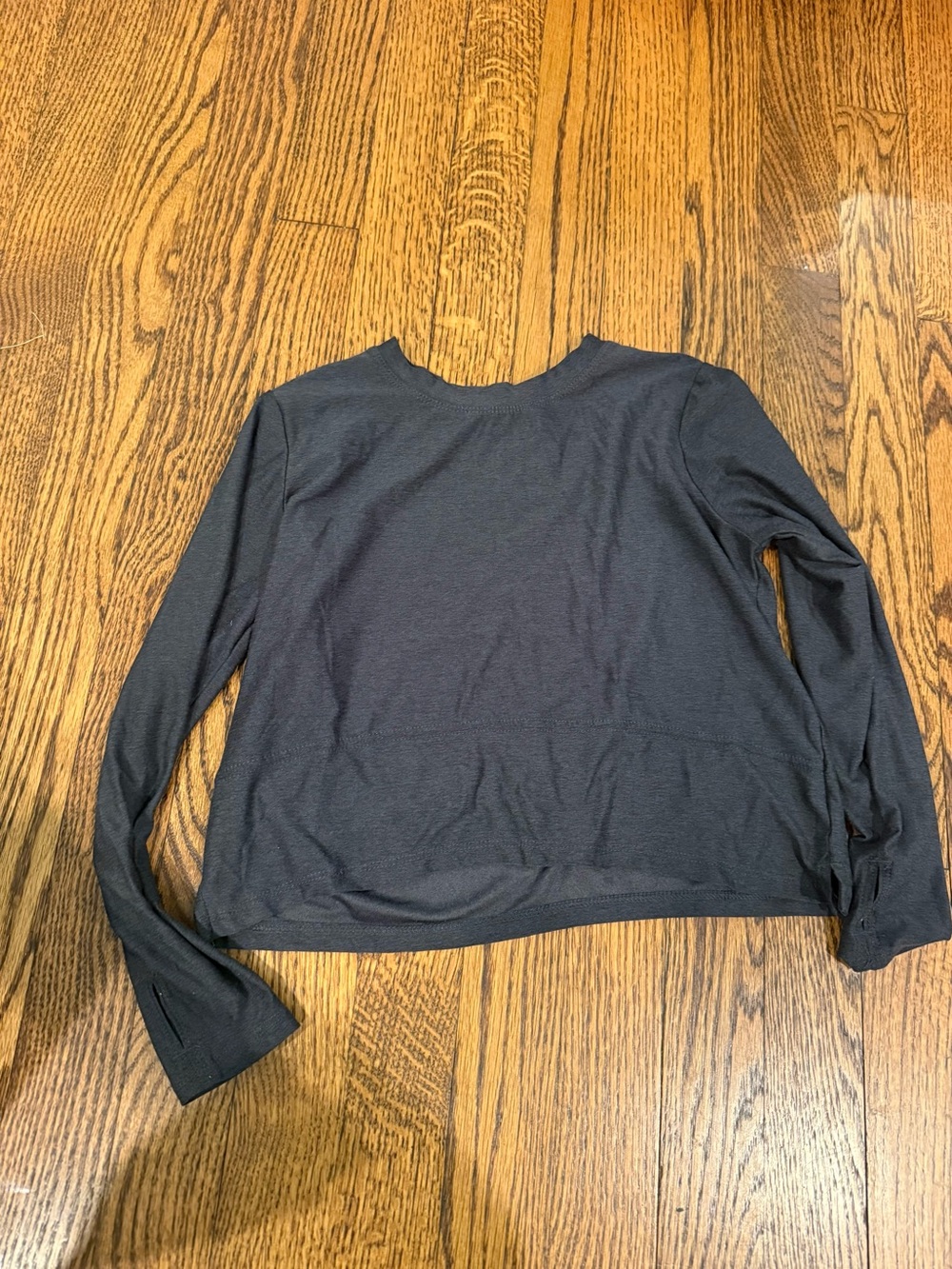 Old Navy Dark Charcoal Long-Sleeve Crew Top